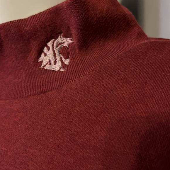 VTG WSU Burgundy Turtleneck- made in USA by Cross Creek Sz L - Picture 2 of 9